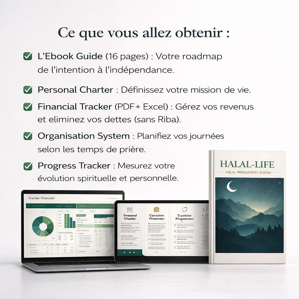Halal Life Complète Système (Ebook+ 4 Outils de Pilotage)