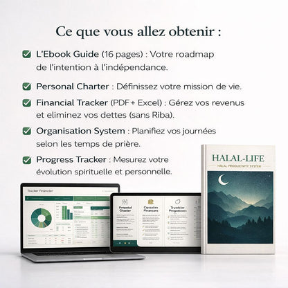 Halal Life Complète Système (Ebook+ 4 Outils de Pilotage)
